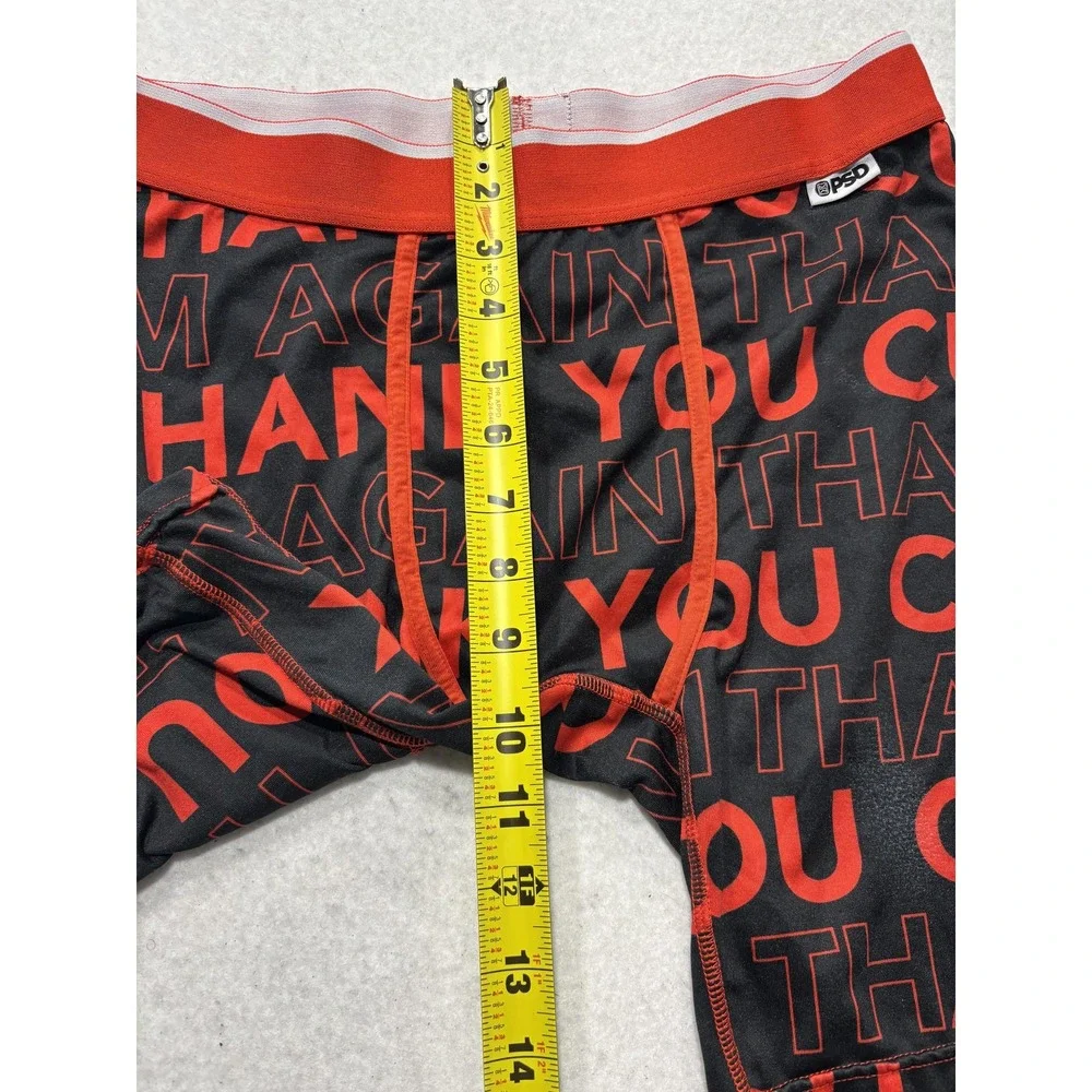 PSD Boxer Briefs Mens Medium Black Thank You Graphic Funny Stretch Underwear